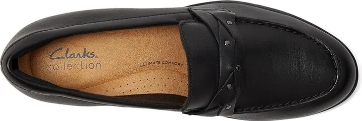 Clarks Charlten Echo High Women's Heels Black Leather : 8 B - Medium, Leather/Rubber - Image 2