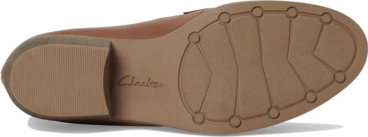 Clarks Charlten Echo High Women's Heels Dark Sand Leather : 11 D - Wide, Leather/Rubber - Image 3
