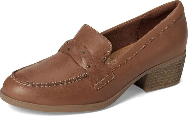 Clarks Charlten Echo High Women's Heels Dark Sand Leather : 11 D - Wide, Leather/Rubber - Image 5