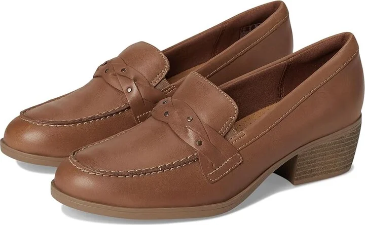 Clarks Charlten Echo High Women's Heels Dark Sand Leather : 11 D - Wide, Leather/Rubber