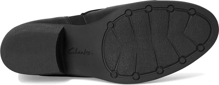 Clarks Charlten Gema Women's Flat Shoes Black Leather : 6.5 D - Wide, Leather/Rubber - Image 3