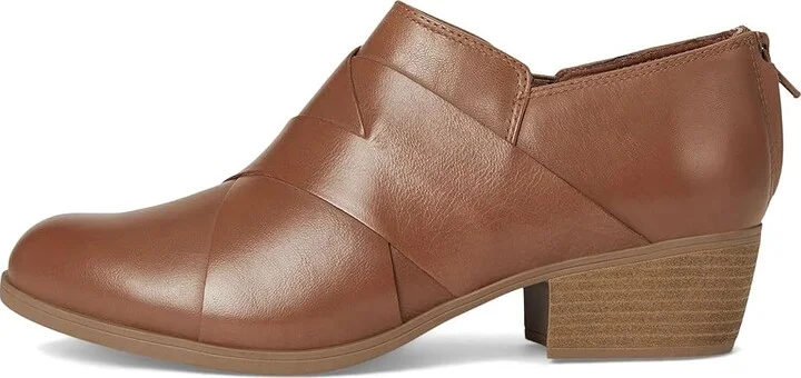 Clarks Charlten Gema Women's Flat Shoes Dark Sand Leather : 7 B - Medium, Leather/Rubber - Image 6