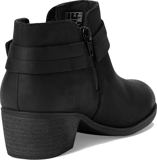 Clarks Charlten Rae Women's Boots Black Oily Leather : 5.5 B - Medium - Image 4