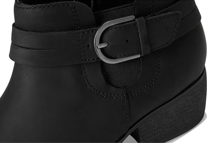 Clarks Charlten Rae Women's Boots Black Oily Leather : 5.5 B - Medium - Image 7