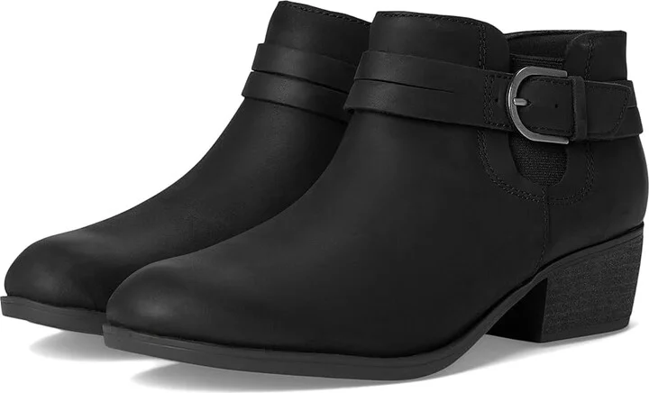 Clarks Charlten Rae Women's Boots Black Oily Leather : 5.5 B - Medium