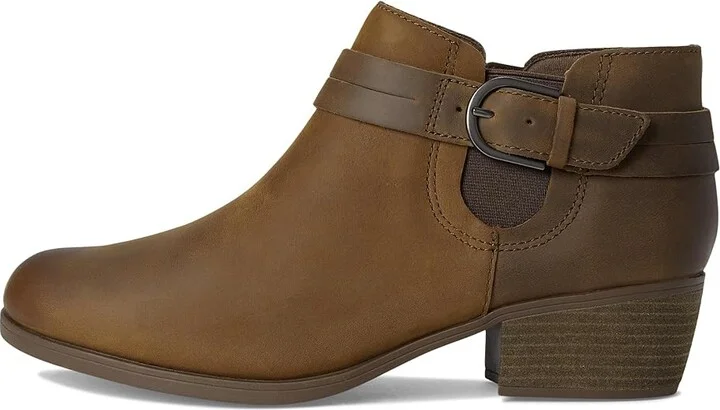 Clarks Charlten Rae Women's Boots Mushroom Oily Leather : 6 B - Medium - Image 6