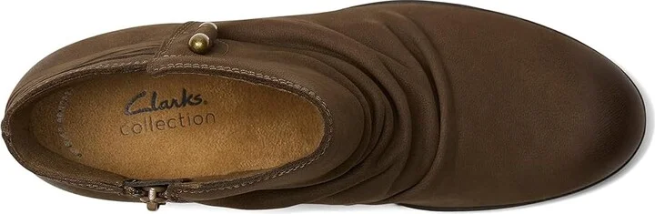 Clarks Charlten Rosa Women's Boots Mushroom Nubuck : 9.5 D - Wide, Leather - Image 2