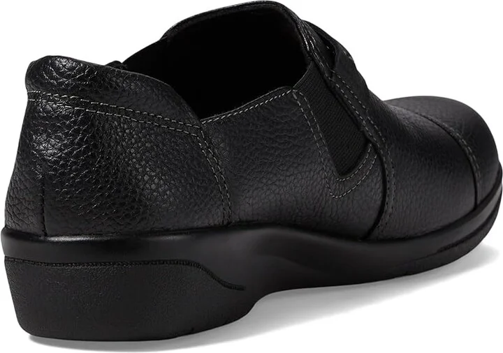 Clarks Cheyn Madi Women's Shoes Black Tumbled Leather : 5 B - Medium - Image 5