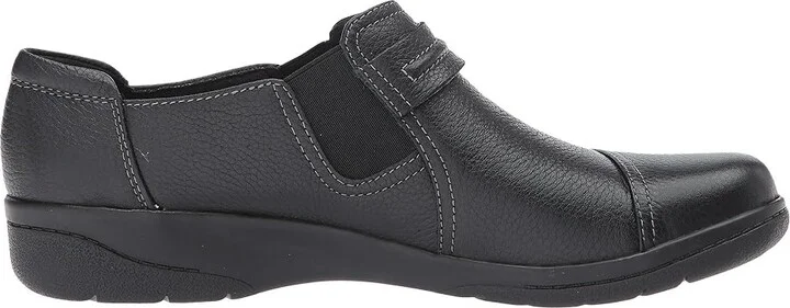Clarks Cheyn Madi Women's Shoes Black Tumbled Leather : 5 B - Medium - Image 8