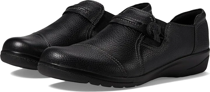 Clarks Cheyn Madi Women's Shoes Black Tumbled Leather : 5 B - Medium