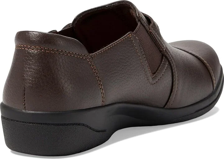 Clarks Cheyn Madi Women's Shoes Dark Brown Tumbled Leather : 5 B - Medium - Image 5