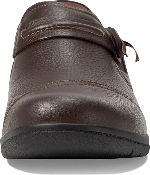 Clarks Cheyn Madi Women's Shoes Dark Brown Tumbled Leather : 5 B - Medium - Image 6