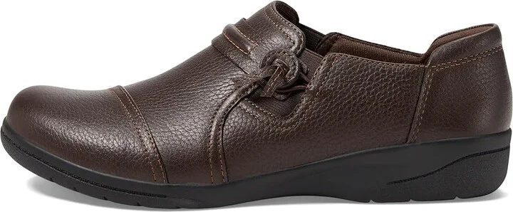 Clarks Cheyn Madi Women's Shoes Dark Brown Tumbled Leather : 5 B - Medium - Image 7
