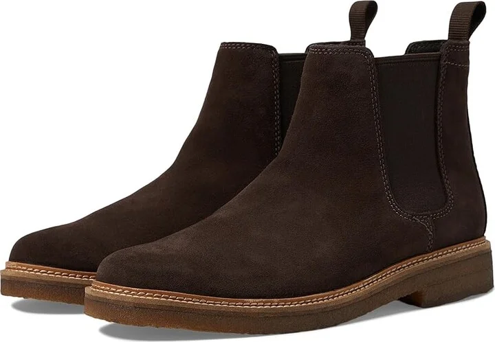 Clarks Clarkdale Easy Men's Boots Dark Brown Suede : 7.5 D - Medium, Leather/Textile