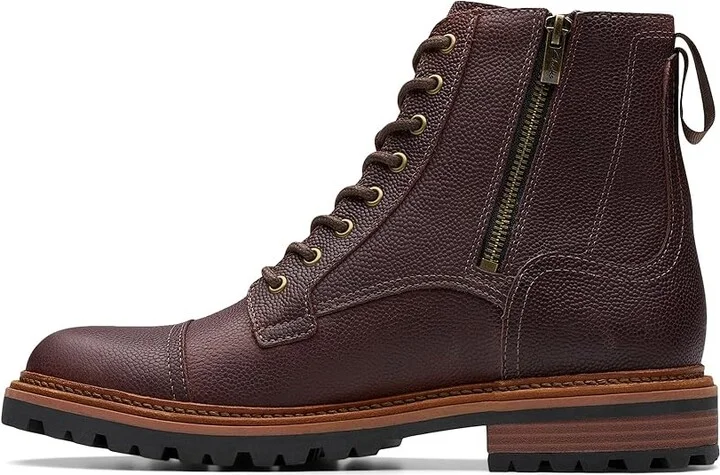 Clarks Clarkridge Hi Men's Boots Brown Scotch Grain Leather : 8.5 D - Medium, Leather/Rubber - Image 6