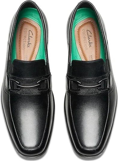 Clarks Clarkslite Bit Men's Lace Up Wing Tip Shoes Black Leather : 7 D - Medium - Image 2