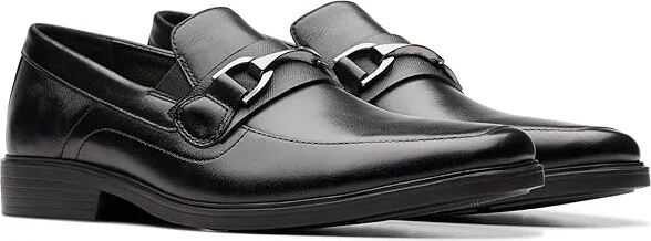 Clarks Clarkslite Bit Men's Lace Up Wing Tip Shoes Black Leather : 7 D - Medium