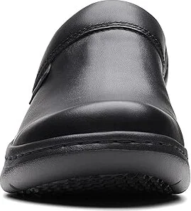Clarks ClarksPro Clog Women's Shoes Black Leather : 6.5 D - Wide, Leather/Rubber - Image 4