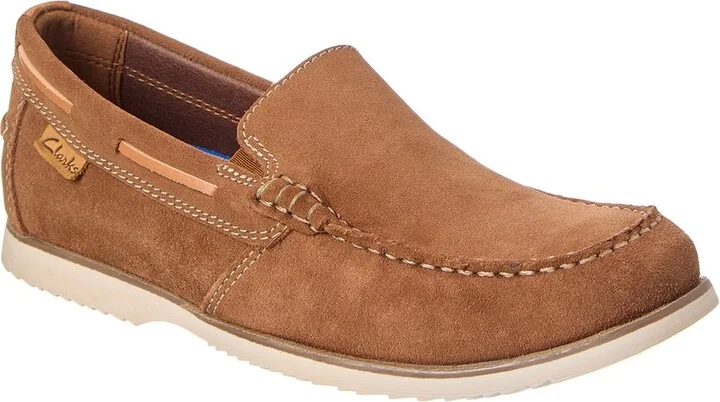 Clarks Collection Noonan Step Suede Boat Shoe