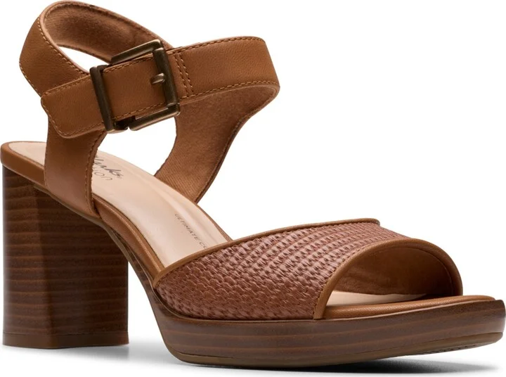 Clarks Collection Women's Ambyrlyn Faye Block Heel Sandals