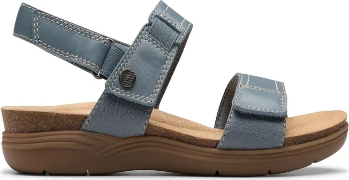 Clarks Collection Women's April Clover Riptape Flat Sandals - Image 2
