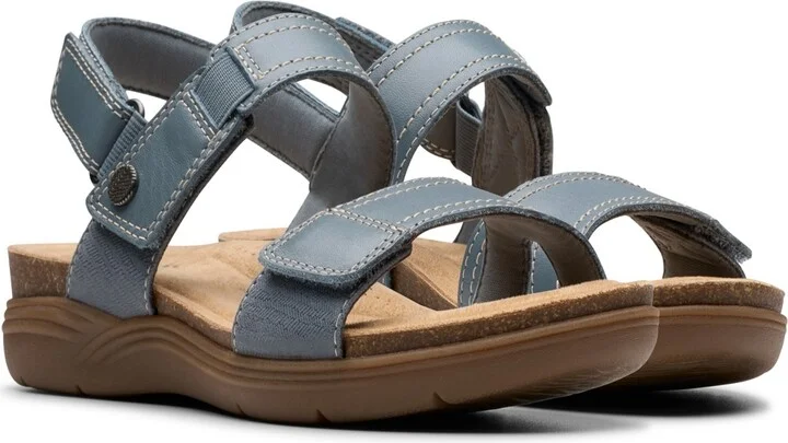 Clarks Collection Women's April Clover Riptape Flat Sandals - Image 5