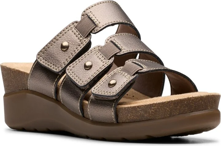 Clarks Collection Women's Calenne Lily Wedge Sandals