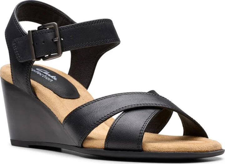 Clarks Collection Women's Emmalae Iris Wedge Sandals