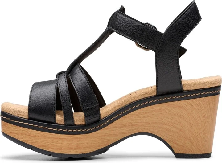 Clarks Collection Women's Seannah Madi Wedge Sandals - Image 11