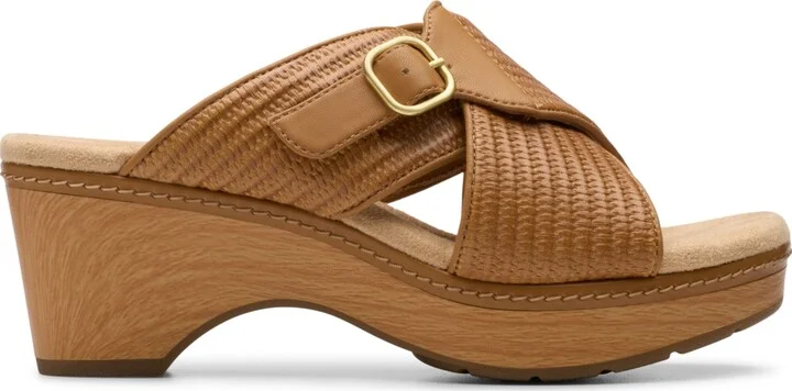 Clarks Collection Women's Seannah Nora Wedge Sandals - Image 7