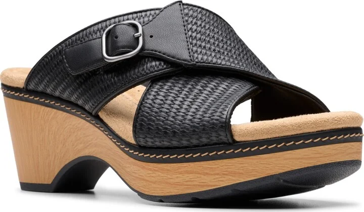 Clarks Collection Women's Seannah Nora Wedge Sandals