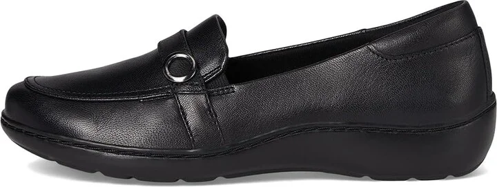 Clarks Cora Amanda Women's Flat Shoes Black Leather : 5.5 B - Medium, Leather/Rubber - Image 6