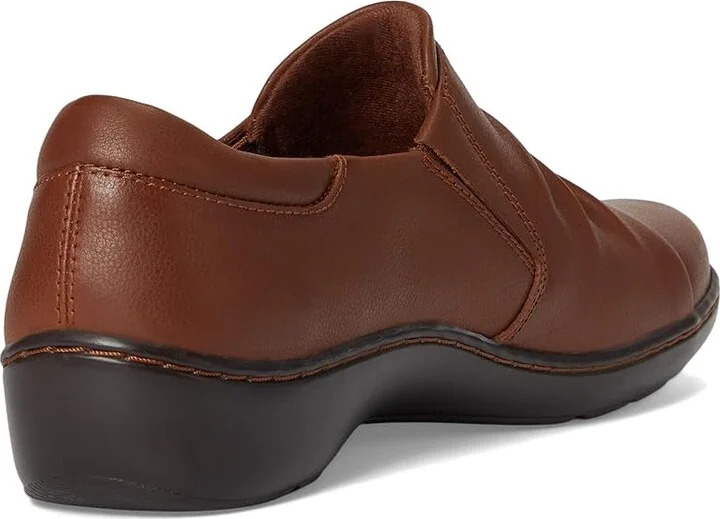 Clarks Cora Aubrie Women's Flat Shoes Tan Leather : 8 B - Medium - Image 4