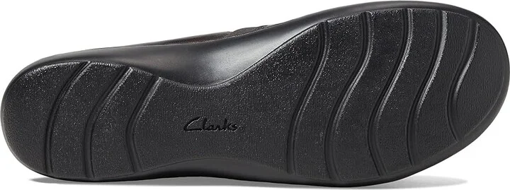 Clarks Cora Charm Women's Flat Shoes Dark Brown Leather : 7.5 B - Medium - Image 3
