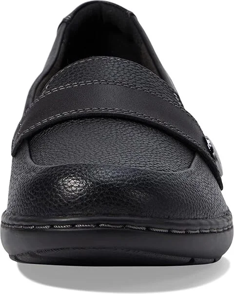 Clarks Cora Daisy Women's Shoes Black Tumbled Leather : 7 A - Narrow - Image 5