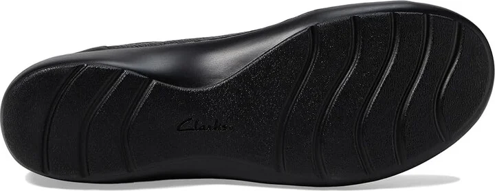 Clarks Cora Giny Women's Shoes Black Tumbled/Smooth Leather : 8 A - Narrow, Textile/Leather - Image 3