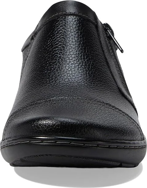 Clarks Cora Giny Women's Shoes Black Tumbled/Smooth Leather : 8 A - Narrow, Textile/Leather - Image 5