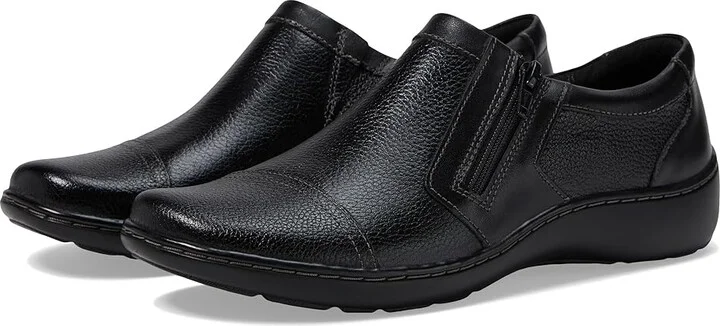 Black Tumbled,smooth Leather
