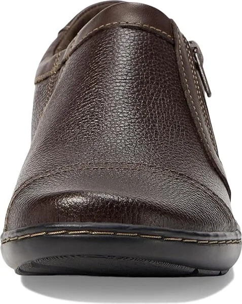 Clarks Cora Giny Women's Shoes Dark Brown Tumbled/Smooth Leather : 6 B - Medium, Textile/Leather - Image 5