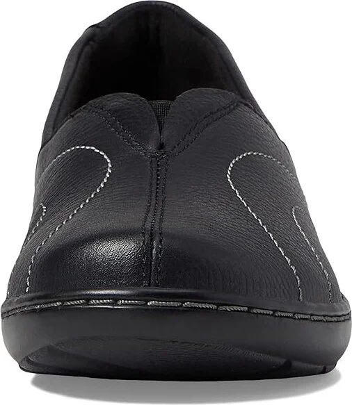 Clarks Cora Meadow Women's Shoes Black Leather : 6 B - Medium - Image 2