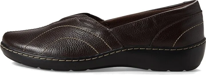 Clarks Cora Meadow Women's Shoes Dark Brown Leather : 10 B - Medium - Image 5