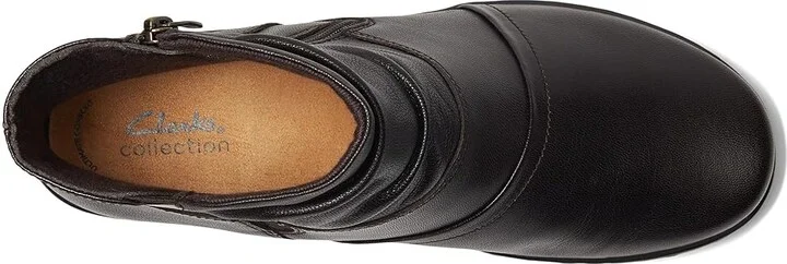 Clarks Cora Pace Women's Boots Chocolate Leather : 5.5 B - Medium, Leather/Rubber - Image 2