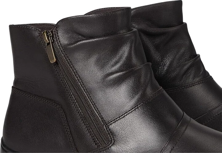 Clarks Cora Pace Women's Boots Chocolate Leather : 5.5 B - Medium, Leather/Rubber - Image 7