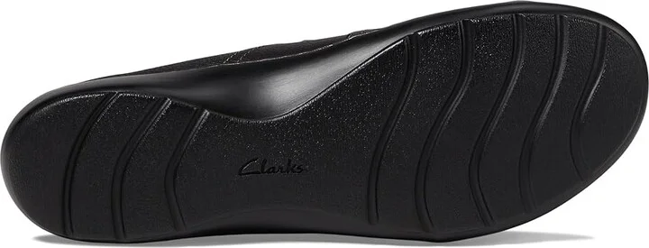 Clarks Cora Poppy Women's Shoes Black Tumbled Leather : 8.5 A - Narrow - Image 3