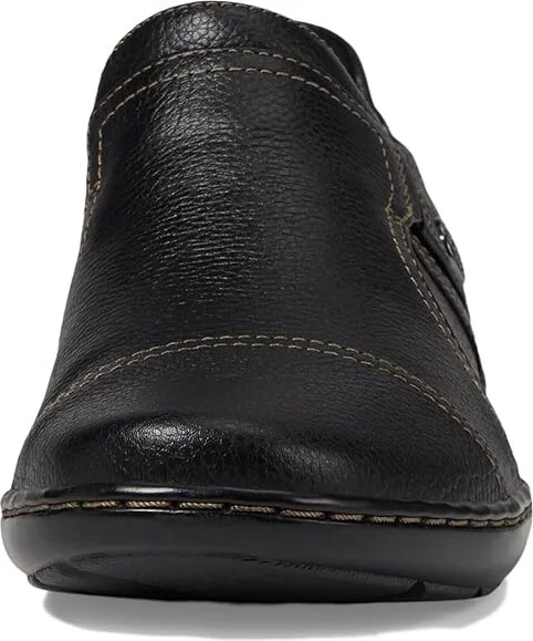 Clarks Cora Poppy Women's Shoes Black Tumbled Leather : 8.5 A - Narrow - Image 5