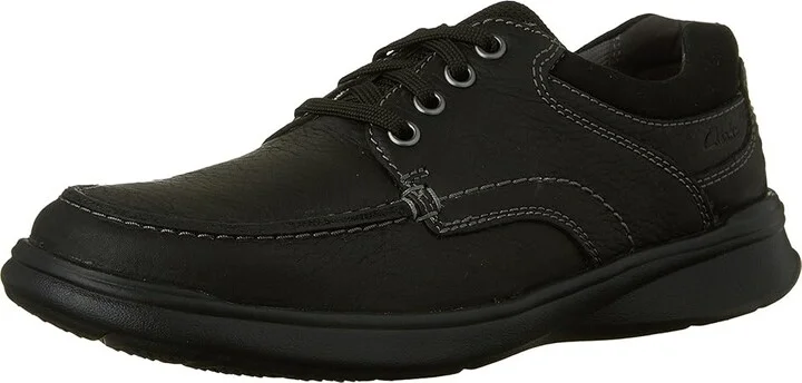 Clarks Cotrell Edge Men's Shoes Black Oily Leather : 7 D - Medium, Leather/Synthetic - Image 2