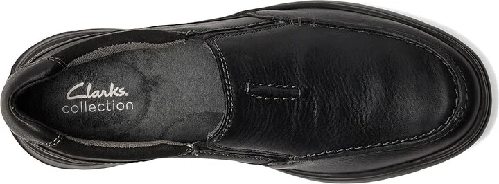 Clarks Cotrell Free Men's Shoes Black Oily Leather : 7.5 D - Medium, Leather/Textile - Image 3