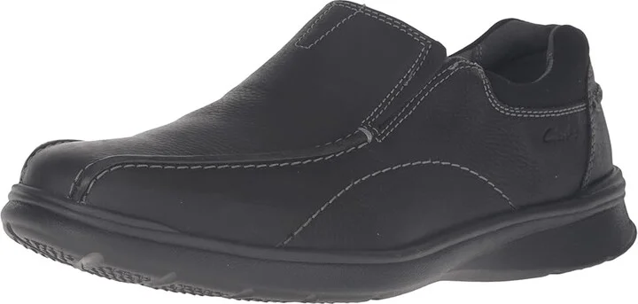 Clarks Cotrell Step Men's Shoes Black Oily Leather : 7 D - Medium - Image 2