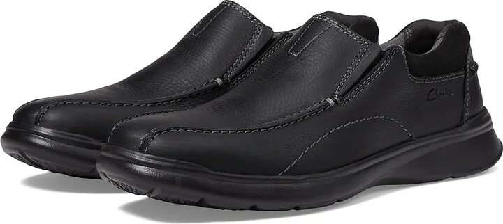 Clarks Cotrell Step Men's Shoes Black Oily Leather : 7 D - Medium