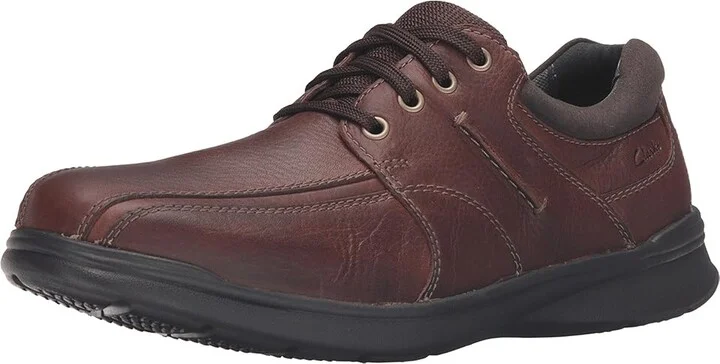 Clarks Cotrell Walk Men's Shoes Tobacco Oily Leather : 7 D - Medium - Image 2